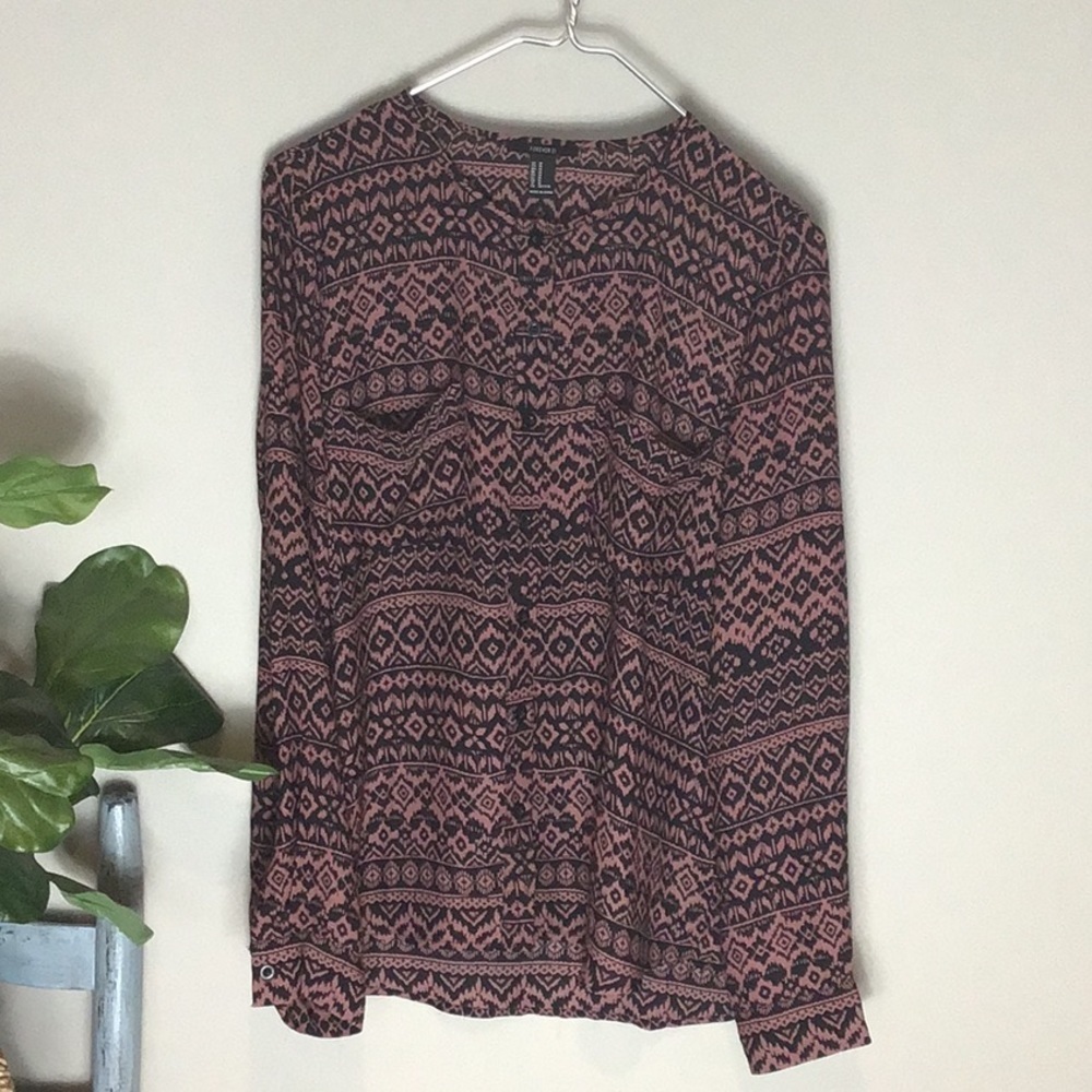 Forever 21 > Aztec Button Down Blouse Medium